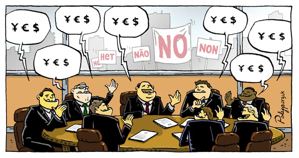 Cartoons about Corporate Rule and Democracy